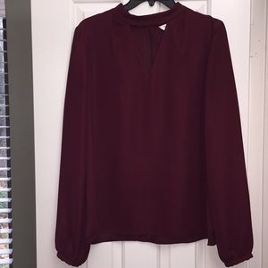 WHBL Burgundy Blouse Medium